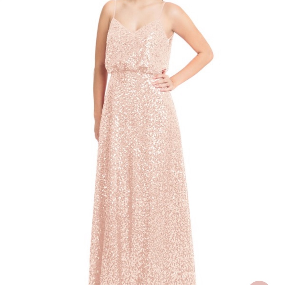 Pear Pink Long Sequin Dress